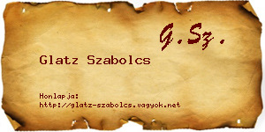 Glatz Szabolcs névjegykártya
